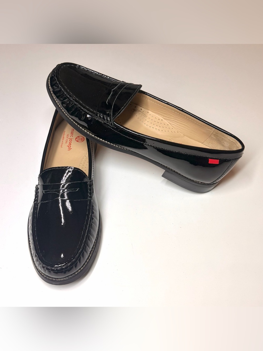 Marc Joseph New York Women’s East Village Penny Loafer Black patent Size- 10.5